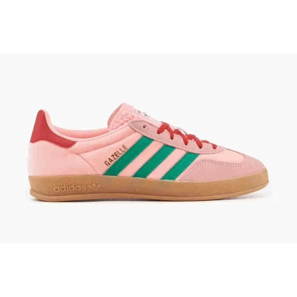 adidas Gazelle‎ Indoor Womens Size 6 Glow Pink Court Green Shoes JI2713 NEW
